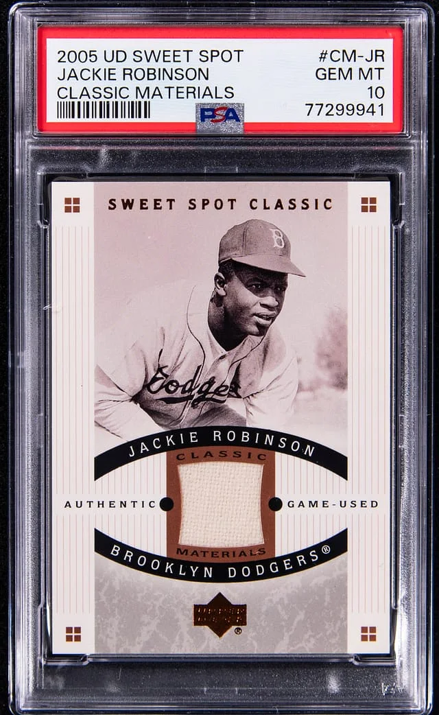 2005 U.D Sweet Spot Classic Materials Jackie Robinson #CM-JR card image