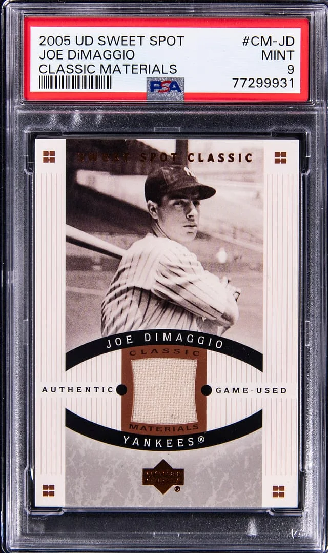 2005 U.D Sweet Spot Classic Materials Joe DiMaggio #CM-JD card image