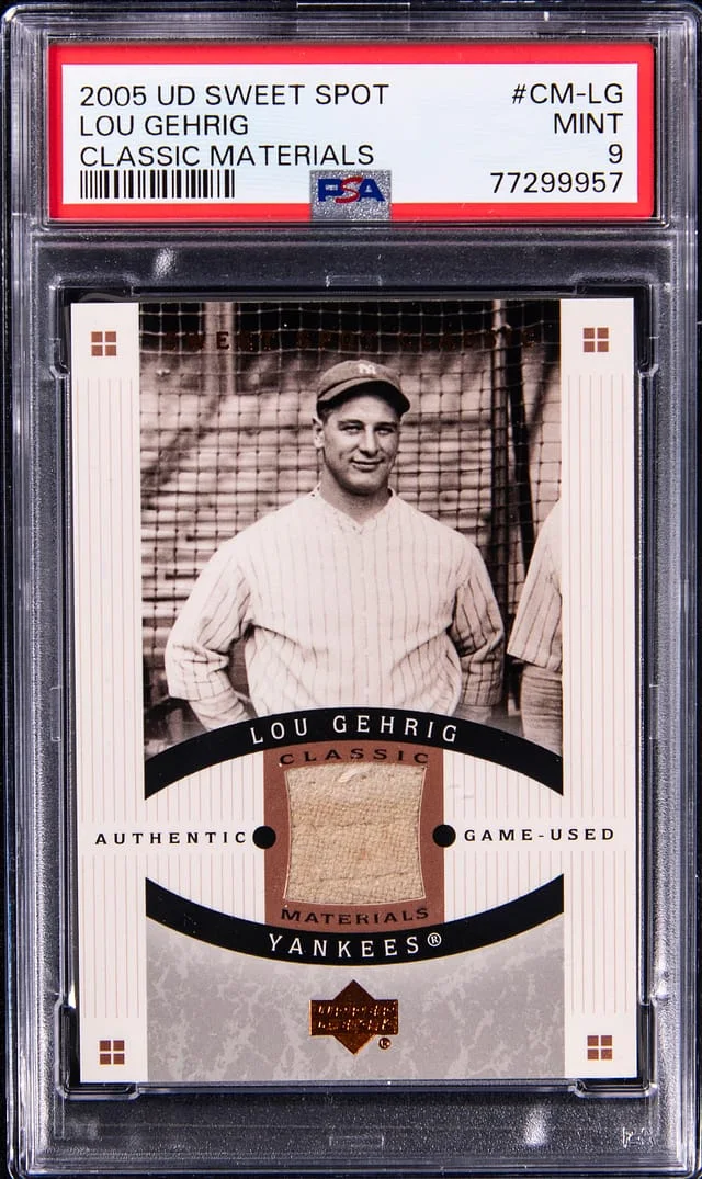 2005 U.D Sweet Spot Classic Materials Lou Gehrig #CM-LG card image