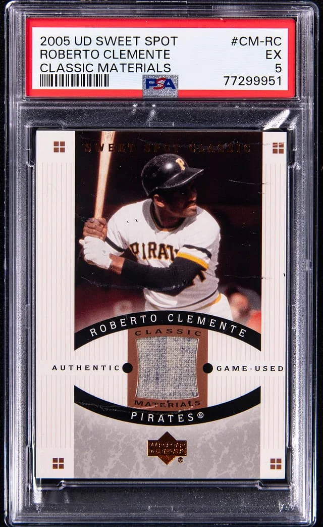 2005 U.D Sweet Spot Classic Materials Roberto Clemente #CM- card image