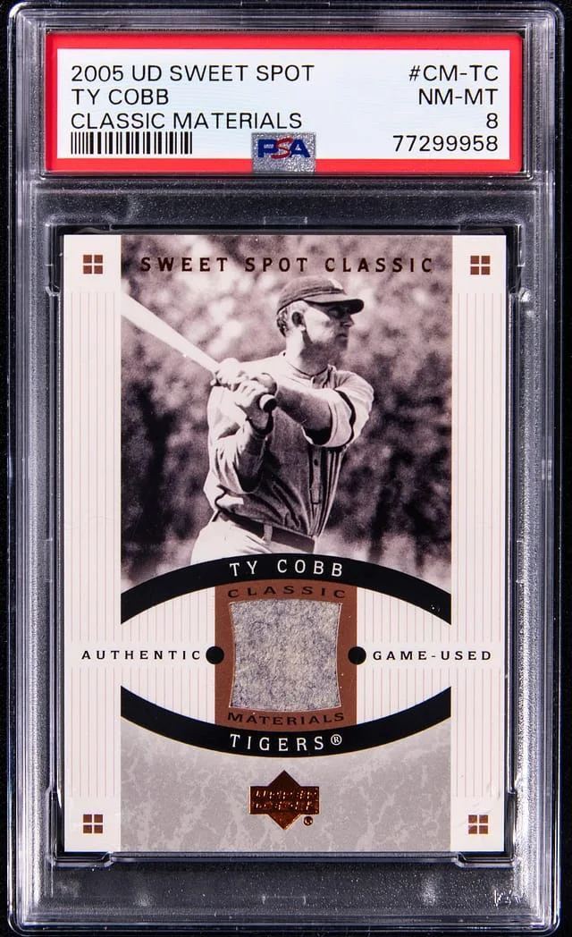 2005 U.D Sweet Spot Classic Materials Ty Cobb #CM-TC card image