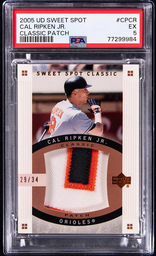 2005 U.D Sweet Spot Classic Patch Cal Ripken Jr #CPCR card image