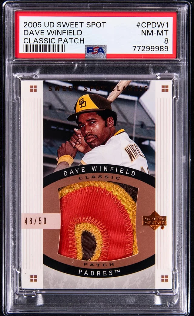 2005 U.D Sweet Spot Classic Patch Dave Winfield #CDCW1 card image