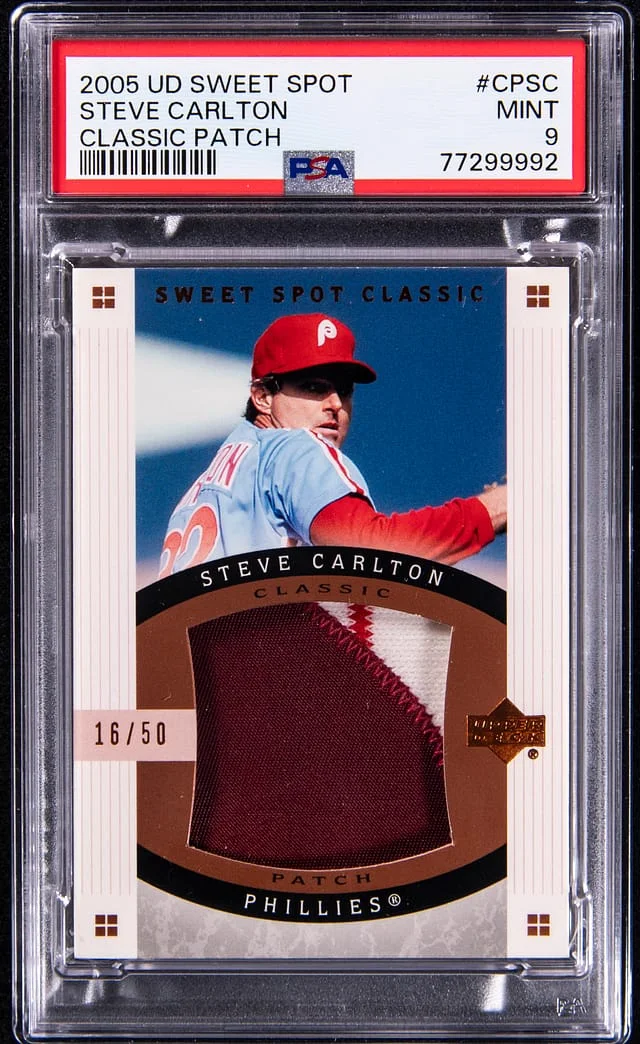 2005 U.D Sweet Spot Classic Patch Steve Carlton #CPSC card image