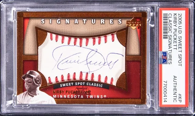 2005 U.D Sweet Spot Classic Signatures Kirby Puckett #KP card image