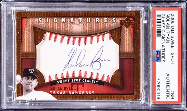 2005 U.D Sweet Spot Classic Signatures Nolan Ryan #NR card image