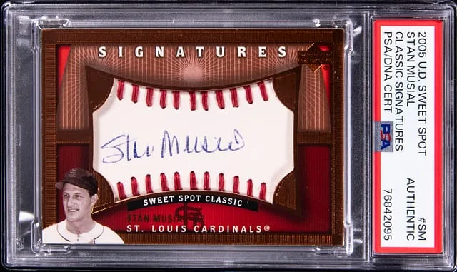 2005 UD Sweet Spot Classic Signatures Stan Musial #SM card image
