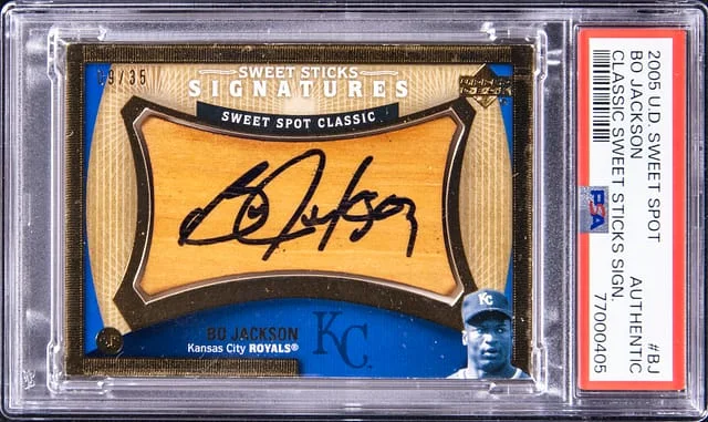 2005 U.D Sweet Spot Classic Sweet Sticks Sign Bo Jackson #BJ card image