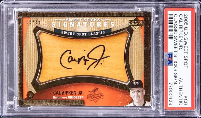 2005 U.D Sweet Spot Classic Sweet Sticks Sign Cal Ripken Jr #CR card image