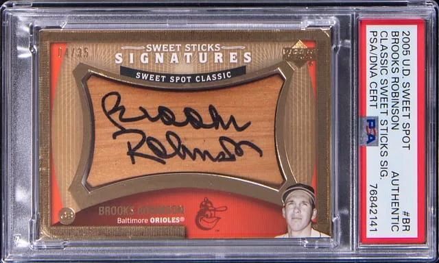 2005 UD Sweet Spot Classic Sweet Sticks Signatures Brooks Robinson #BR card image