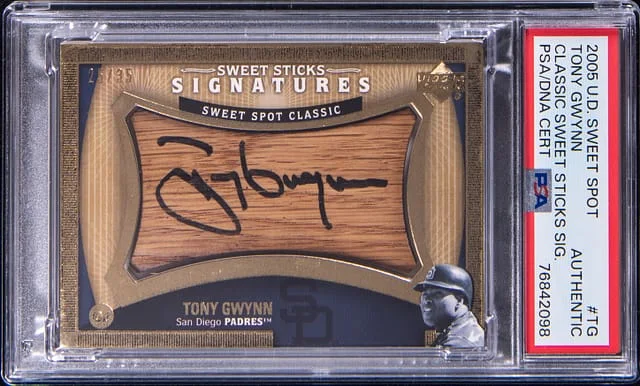 2005 UD Sweet Spot Classic Sweet Sticks Signatures Tony Gwynn #TG card image
