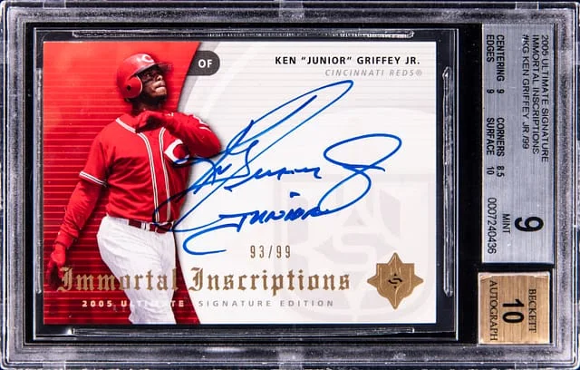 2005 Ultimate Signature Immortal Inscriptions Ken Griffey Jr #KG card image