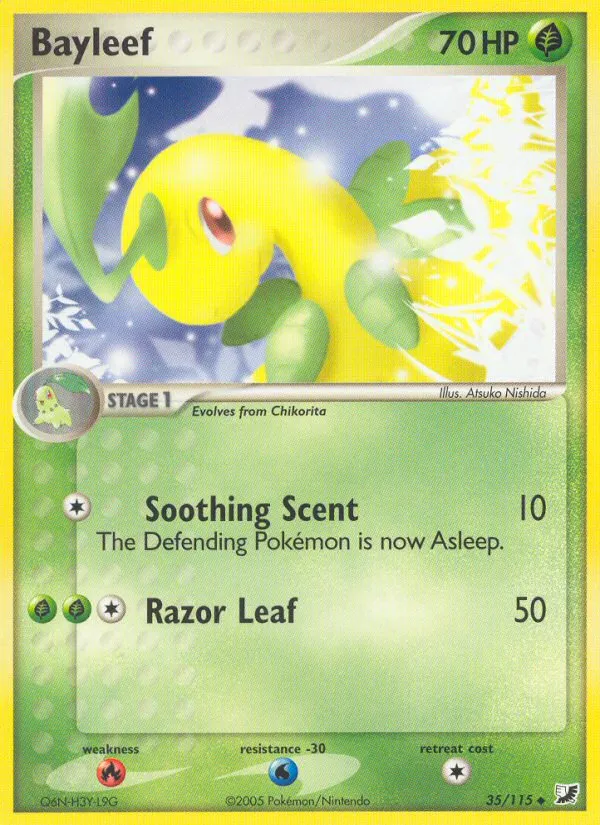2005 Unseen Forces Bayleef Uncommon #035/115 Uncommon card image
