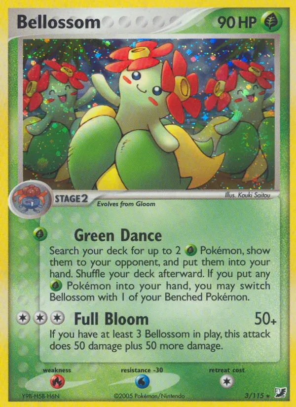 2005 Unseen Forces Bellossom Rare Holo #003/115 Rare Holo card image