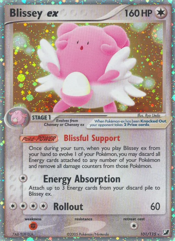 2005 Unseen Forces Blissey ex #101/115 Rare Holo EX card image