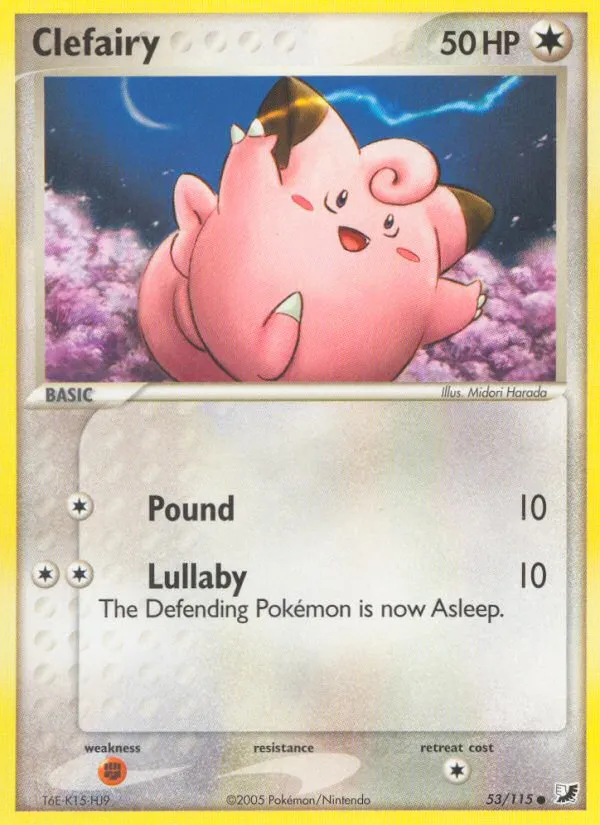 2005 Unseen Forces Clefairy Common #053/115 Common card image