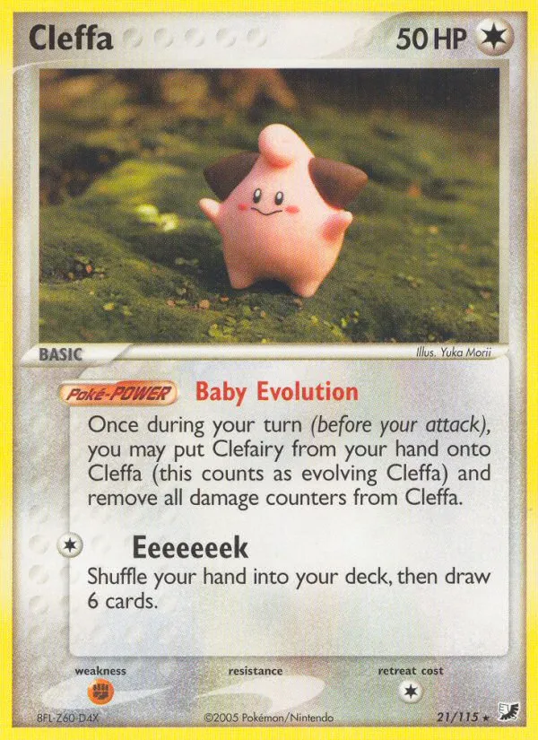 2005 Unseen Forces Cleffa Rare #021/115 Rare card image