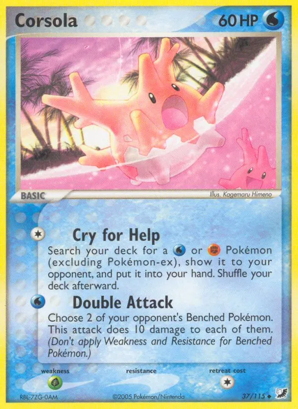 2005 Unseen Forces Corsola Uncommon #037/115 Uncommon card image
