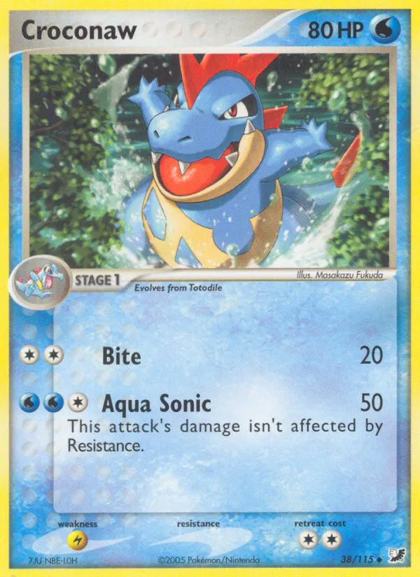 2005 Unseen Forces Croconaw Uncommon #038/115 Uncommon card image