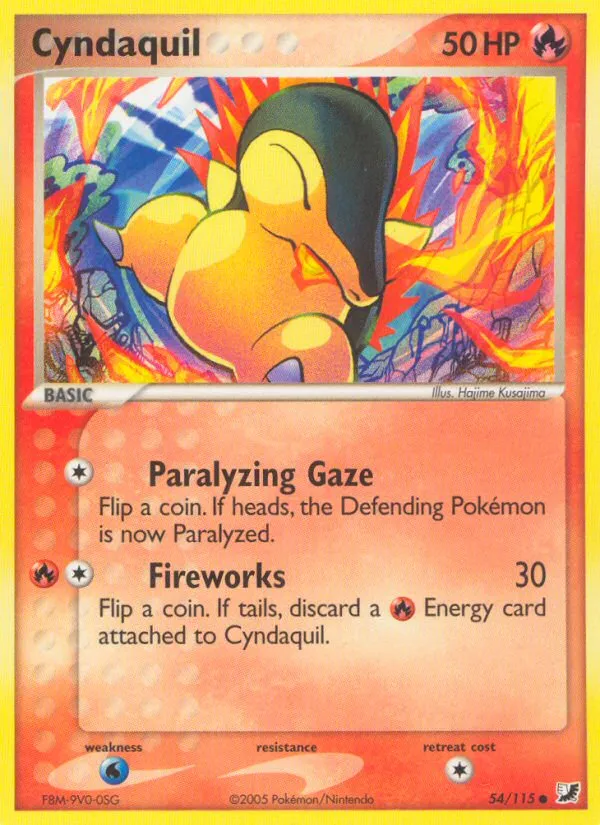 2005 Unseen Forces Cyndaquil Common #054/115 Common card image