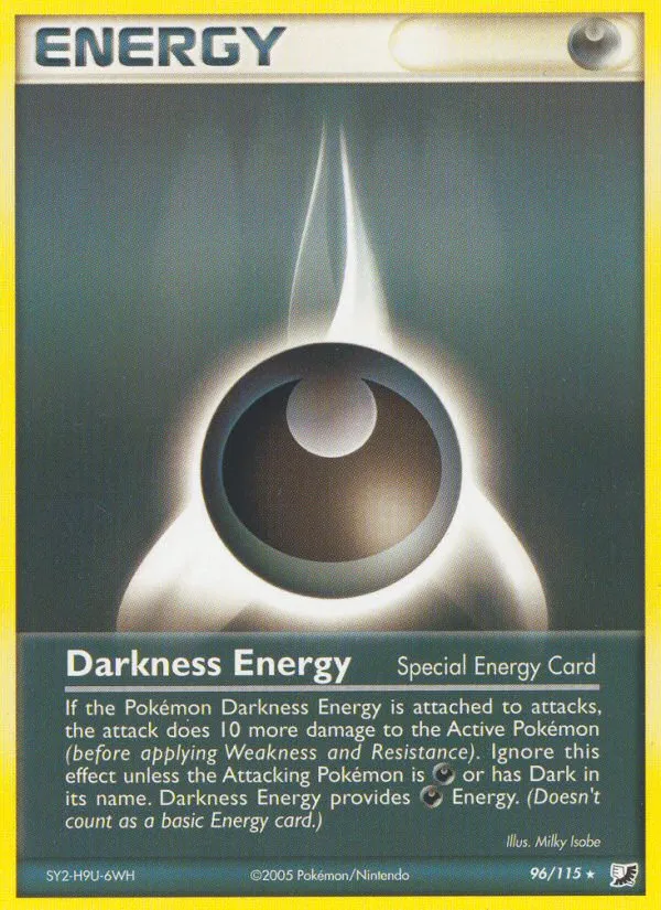 2005 Unseen Forces Darkness Energy Rare #096/115 Rare card image