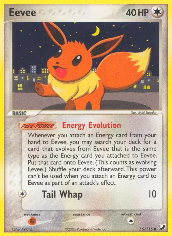 2005 Unseen Forces Eevee Common #055/115 Common card image