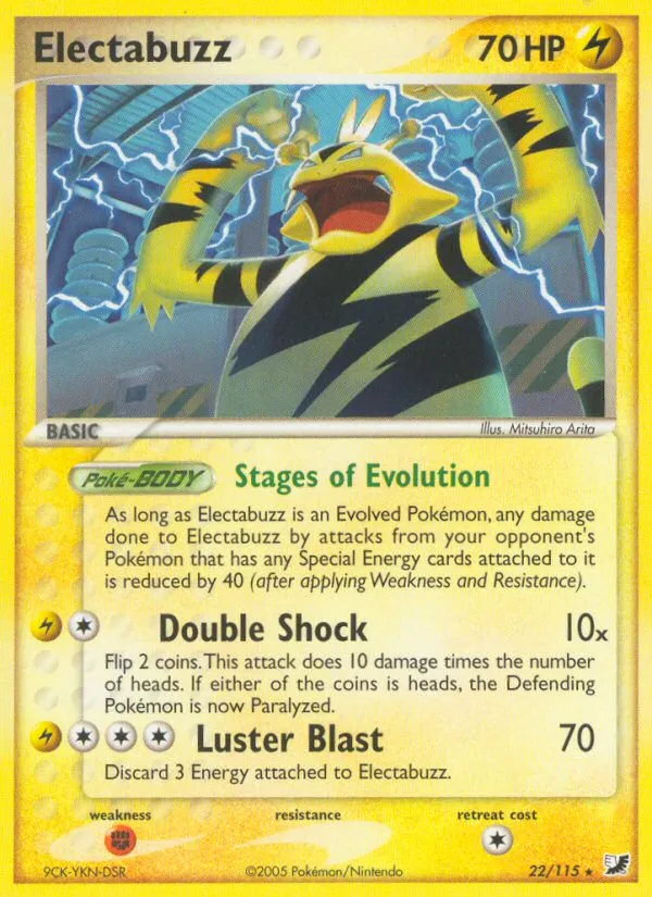 2005 Unseen Forces Electabuzz Rare #022/115 Rare card image
