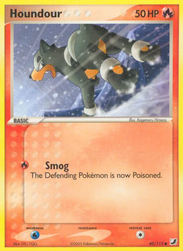 2005 Unseen Forces Houndour Common #060/115 Common card image