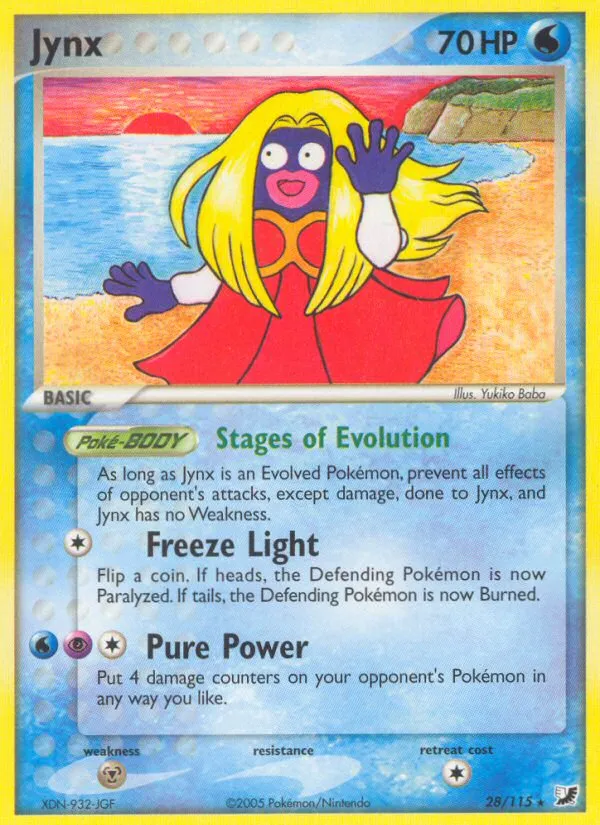2005 Unseen Forces Jynx Rare #028/115 Rare card image