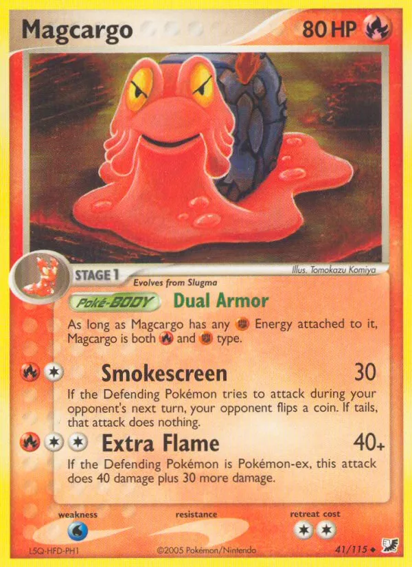 2005 Unseen Forces Magcargo Uncommon #041/115 Uncommon card image