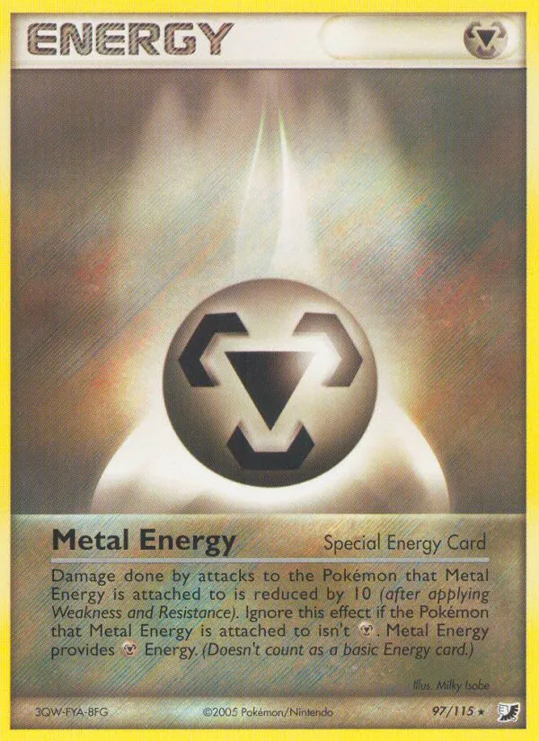 2005 Unseen Forces Metal Energy Rare #097/115 Rare card image