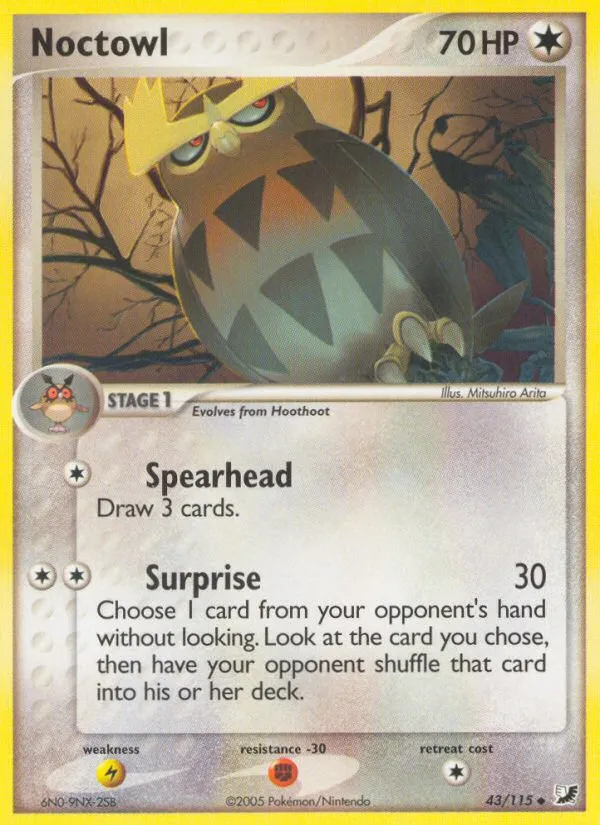 2005 Unseen Forces Noctowl Uncommon #043/115 Uncommon card image