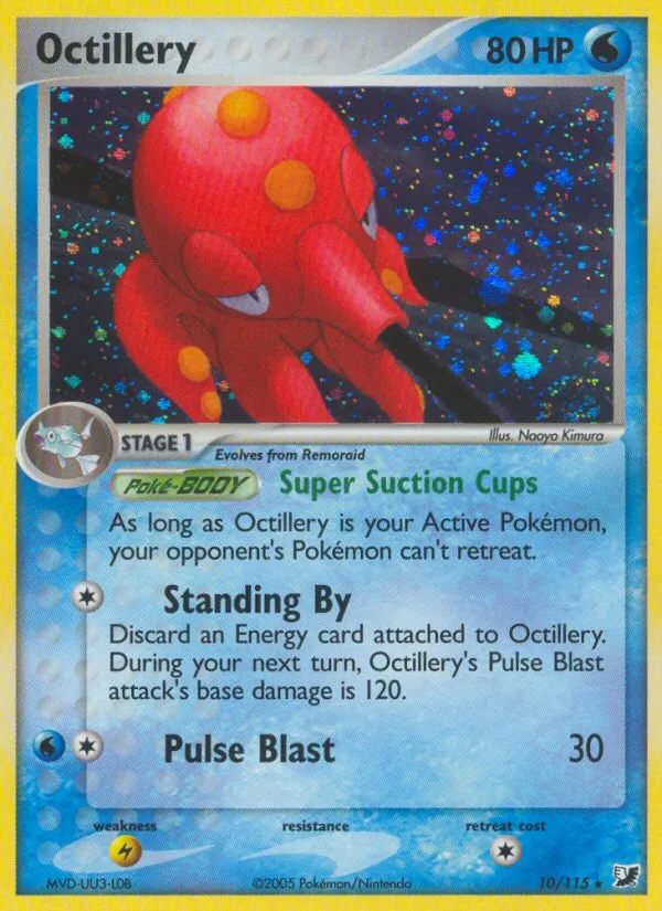 2005 Unseen Forces Octillery Rare Holo #010/115 Rare Holo card image