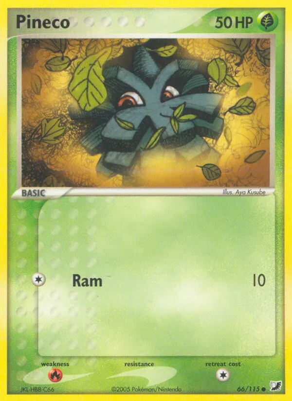 2005 Unseen Forces Pineco Common #066/115 Common card image
