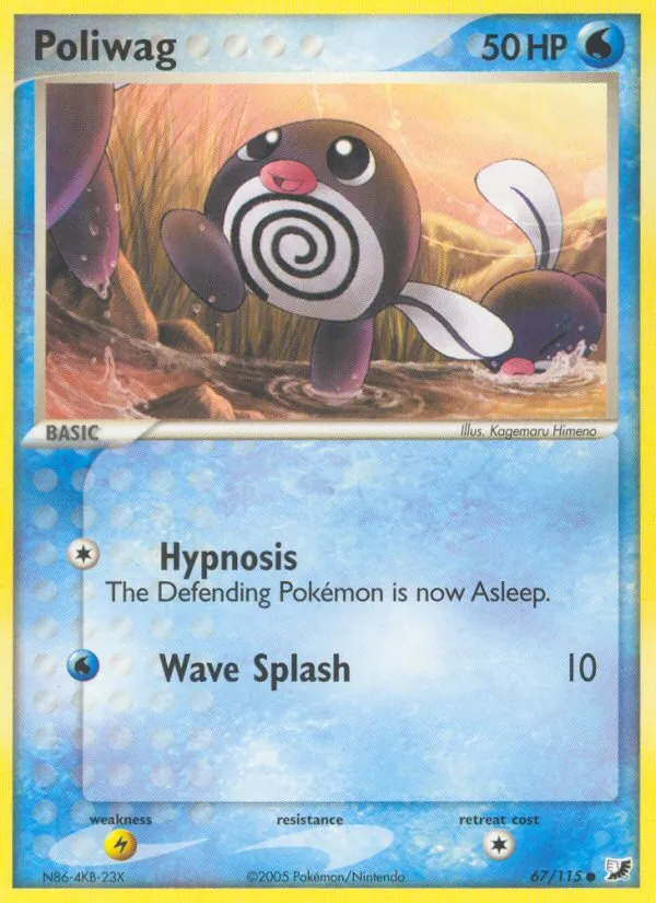 2005 Unseen Forces Poliwag Common #067/115 Common card image