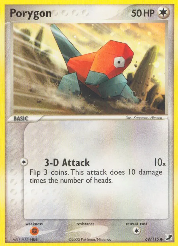2005 Unseen Forces Porygon Common #069/115 Common card image