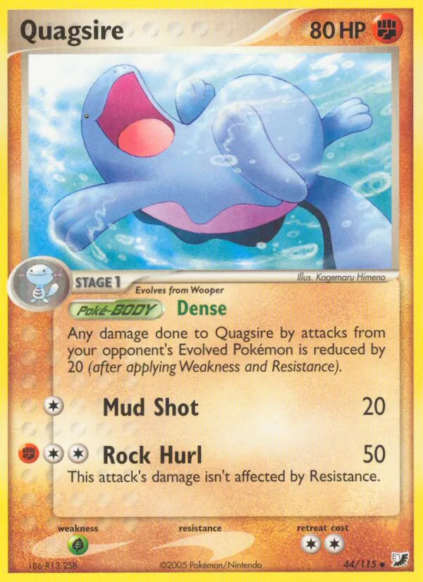 2005 Unseen Forces Quagsire Uncommon #044/115 Uncommon card image