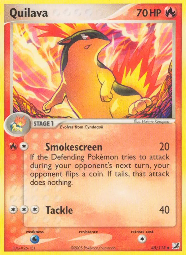 2005 Unseen Forces Quilava Uncommon #045/115 Uncommon card image
