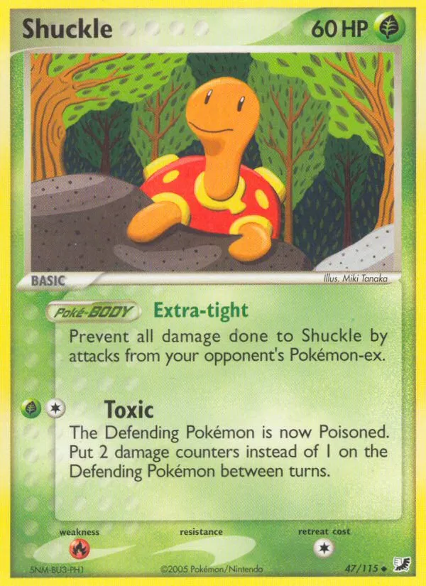 2005 Unseen Forces Shuckle Uncommon #047/115 Uncommon card image