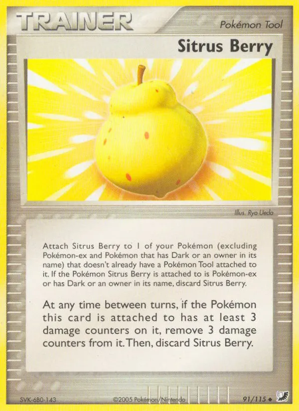 2005 Unseen Forces Sitrus Berry Uncommon #091/115 Uncommon card image