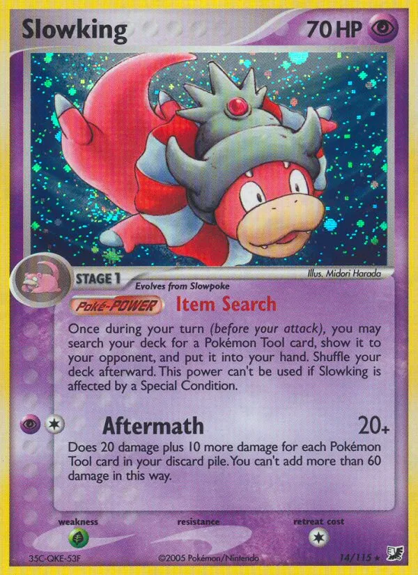 2005 Unseen Forces Slowking Rare Holo #014/115 Rare Holo card image