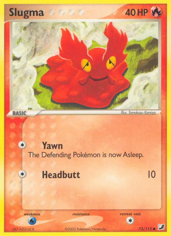 2005 Unseen Forces Slugma Common #073/115 Common card image