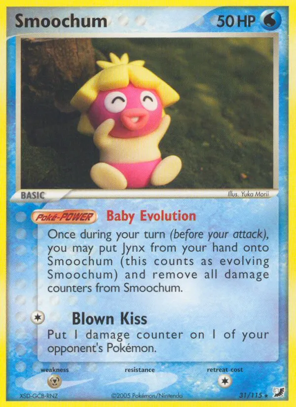 2005 Unseen Forces Smoochum Rare #031/115 Rare card image