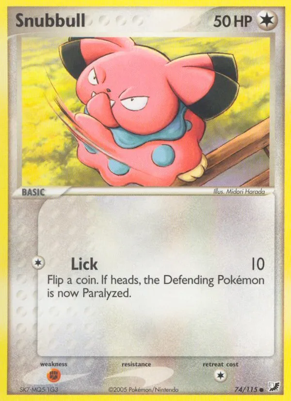 2005 Unseen Forces Snubbull Common #074/115 Common card image