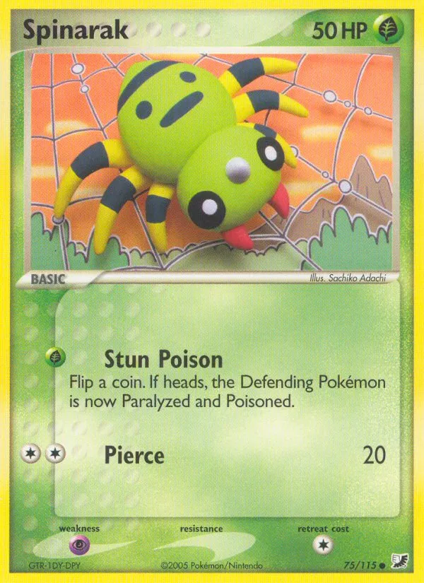 2005 Unseen Forces Spinarak Common #075/115 Common card image
