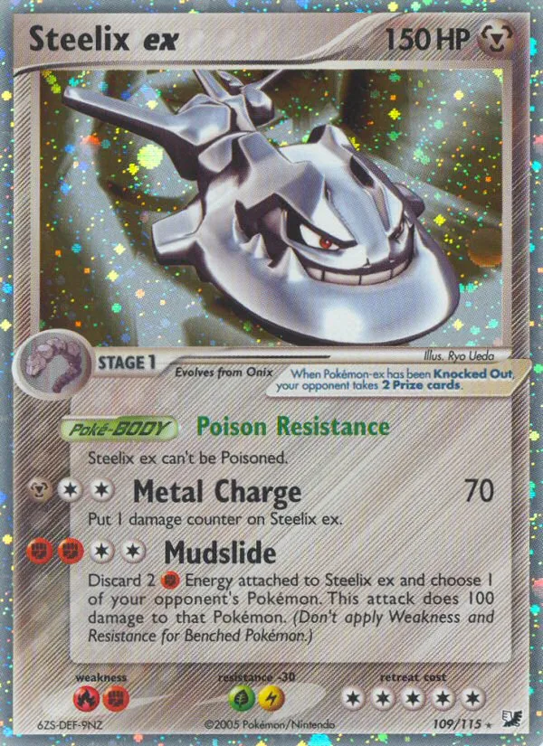 2005 Unseen Forces Steelix ex #109/115 Rare Holo EX card image