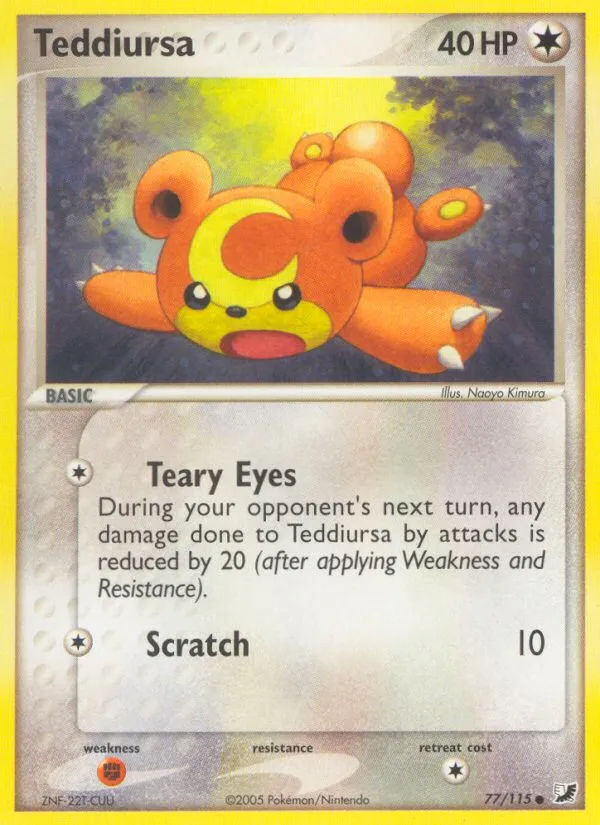 2005 Unseen Forces Teddiursa Common #077/115 Common card image