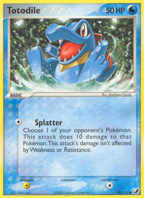 2005 Unseen Forces Totodile Common #078/115 Common card image