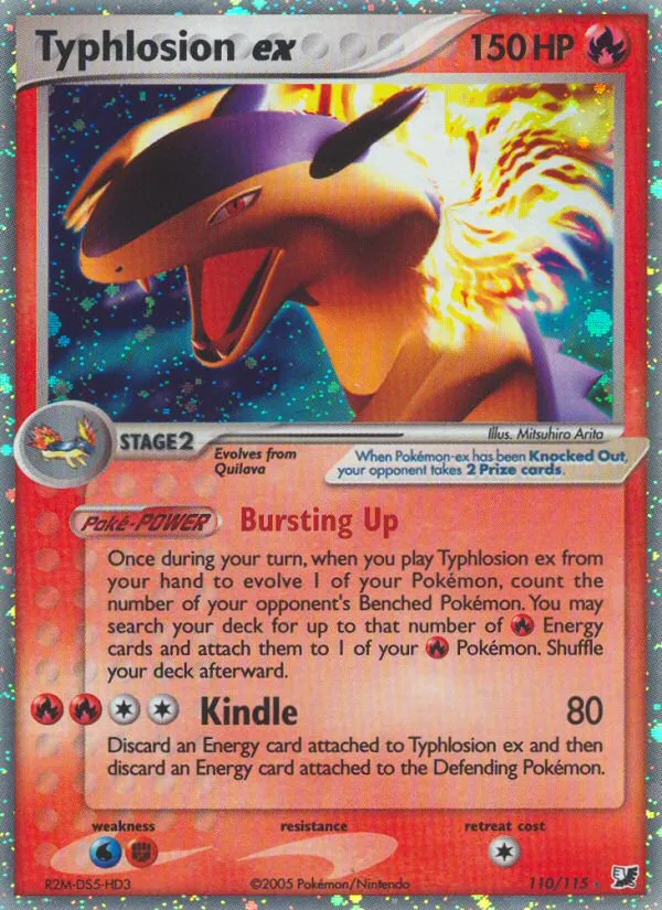 2005 Unseen Forces Typhlosion ex #110/115 Rare Holo EX card image