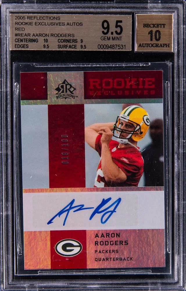 2005 Upper Deck Aaron Rodgers Reflections Exclusives Autograph Red #RE-AR card image